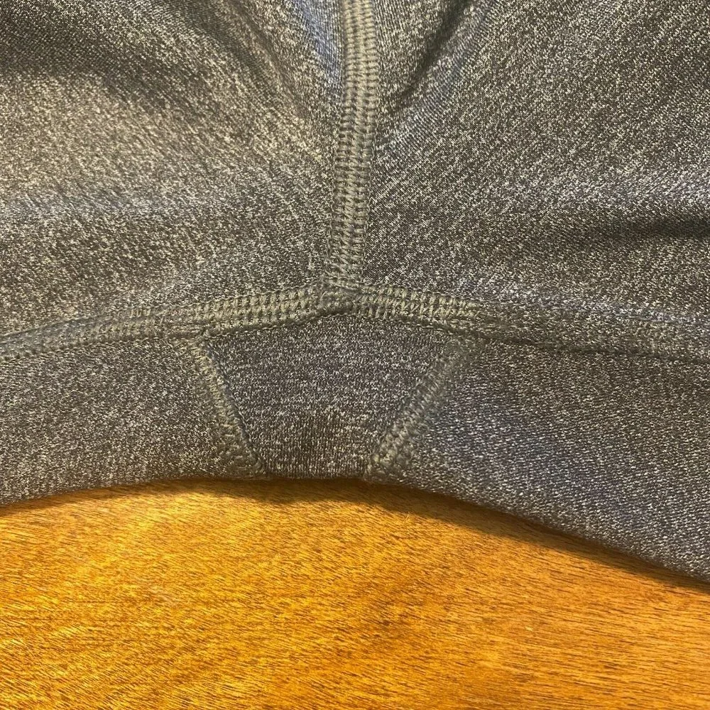 Lululemon Hit It Crop 4 Carbon Gray Sheer Cropped 24.5